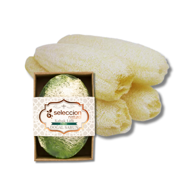 Seleccion Naturel Laurel Soap with natural Luffa Sponges 120g