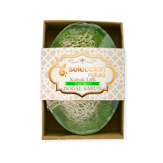 Seleccion Naturel Teebaumseife mit natürlichen Luffa-Schwämmen 120 g