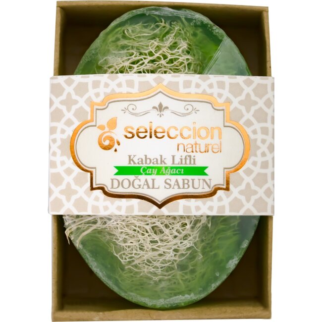 Seleccion Naturel Tea Tree Zeep met natuurlijke Luffa Sponsjes 120 g