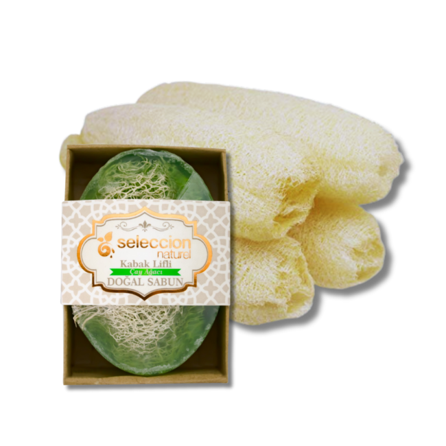 Seleccion Naturel Teebaumseife mit natürlichen Luffa-Schwämmen 120 g