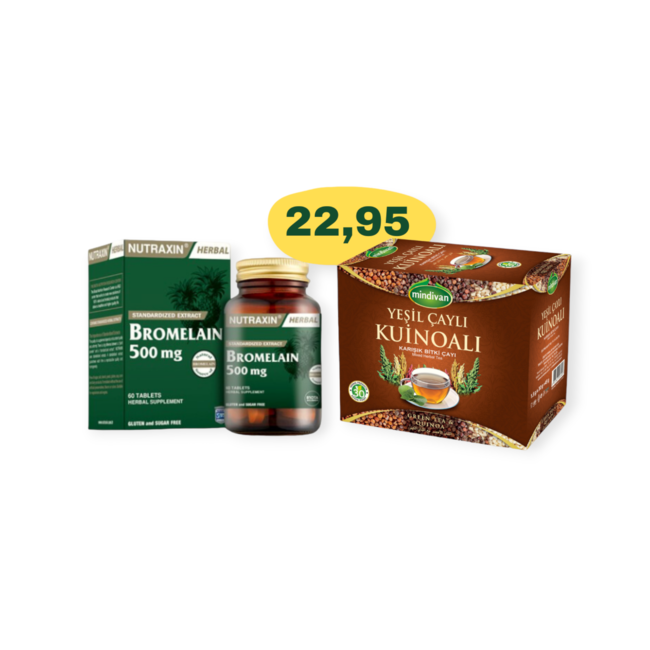 Herbal Drogist Quinoa Gemischter Kräutertee + Bromelain 60 Tabletten (Gesundes Abnehmen/Diät)
