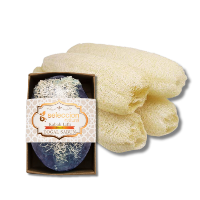 Seleccion Naturel Argan Soap with natural Luffa Sponges 120 g