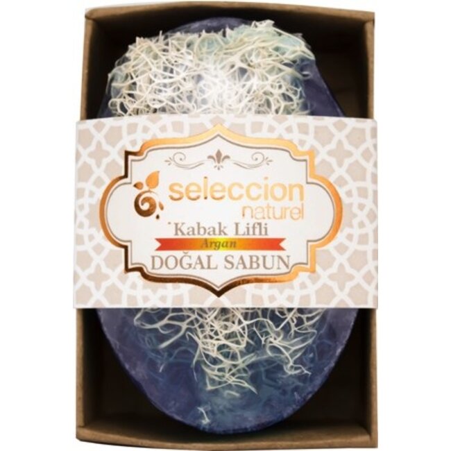 Seleccion Naturel Savon à l'Argan avec éponges de Luffa naturelles 120 g