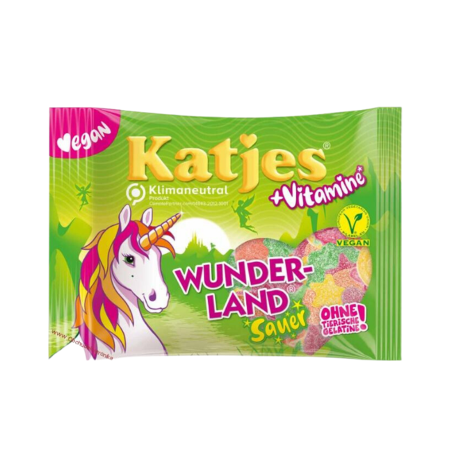 Katjes Vegan Wunderland + Vitaminen Zuur Snoepje 175g