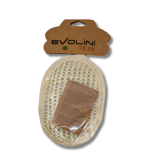 Evolini Natuurlijke sisalplant ovale badspons (exfoliërend en anti-acne)