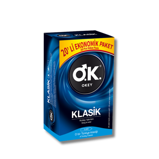 OK Klassisch 20 Kondome (mit Gleitmittel)