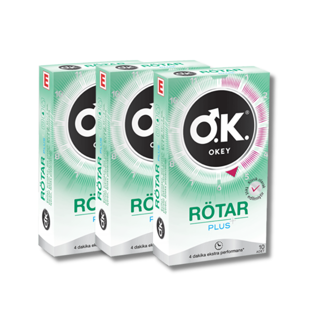 OK Rotar Plus 10 Stück Kondome mit Verzögerungseffekt