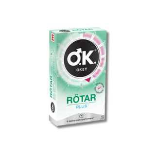 OK OKEY Rotar Plus 10 Stück Kondome mit Verzögerungseffekt