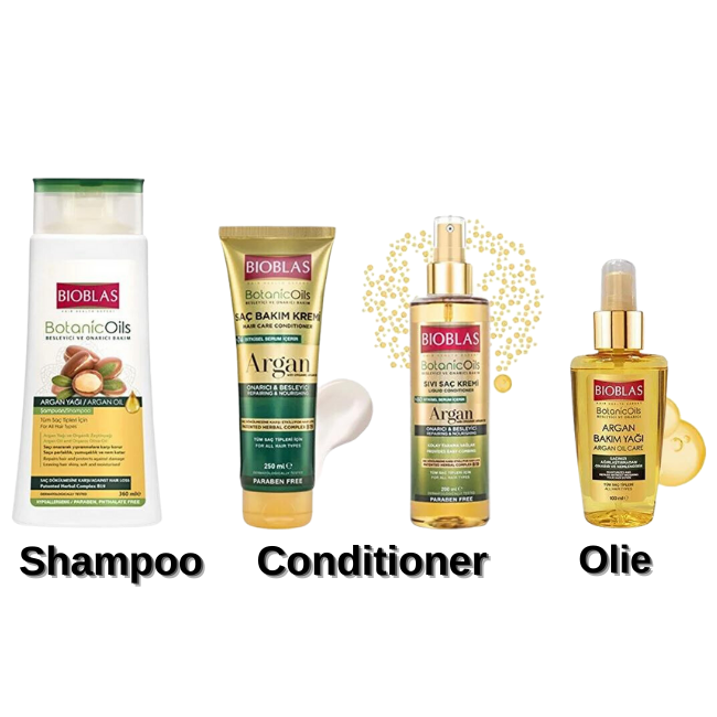 Bioblas Argan Shampoo+Conditioner+Verzorgingsolie (voor alle haartypes)