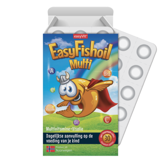 EasyVit EasyFishoil Multivitamines - Multi Omega 3 - 30 Comprimés à mâcher