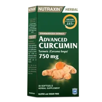 Nutraxin   Advanced Curcumina Extracto de Cúrcuma 30 Cápsulas Blandas