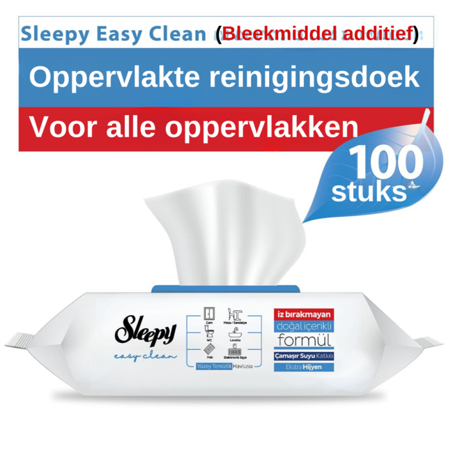 Sleepy  Cleaning Wipes 100 pieces (Bleach additive)