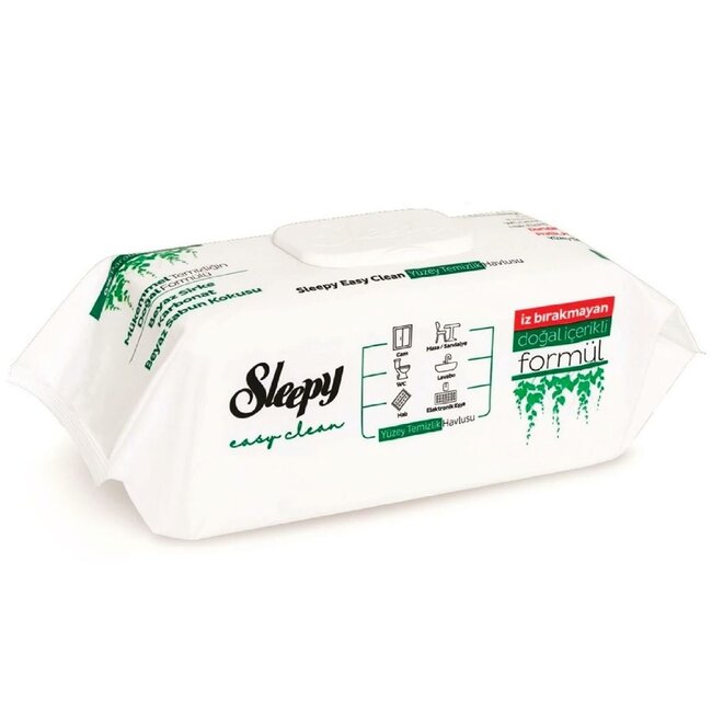 Sleepy Easy Clean Savon Blanc Avec Lingettes Nettoyantes Pour Surfaces Ajoutées 100 Pièces