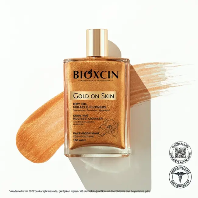 Bioxcin Gold On Skin Dry Oil 100 ml – Golden Bronze Radiance and Deep Nourishment