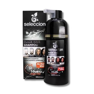 Seleccion Naturel Seleccion Grauhaarabdeckendes Shampoo für Schwarzes Haar – 300 ml