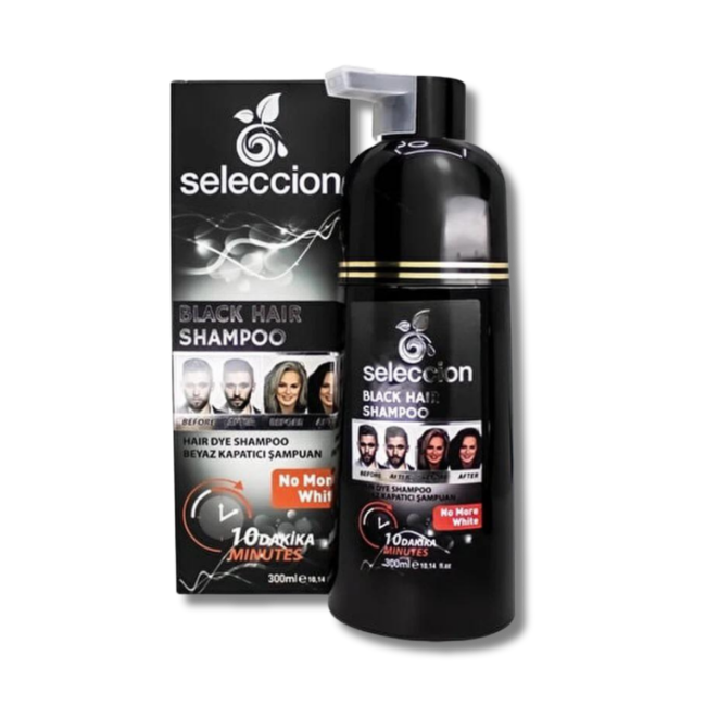 Seleccion Naturel  Tegen Grijs Haar Shampoo Voor Zwart Haar 300 ml