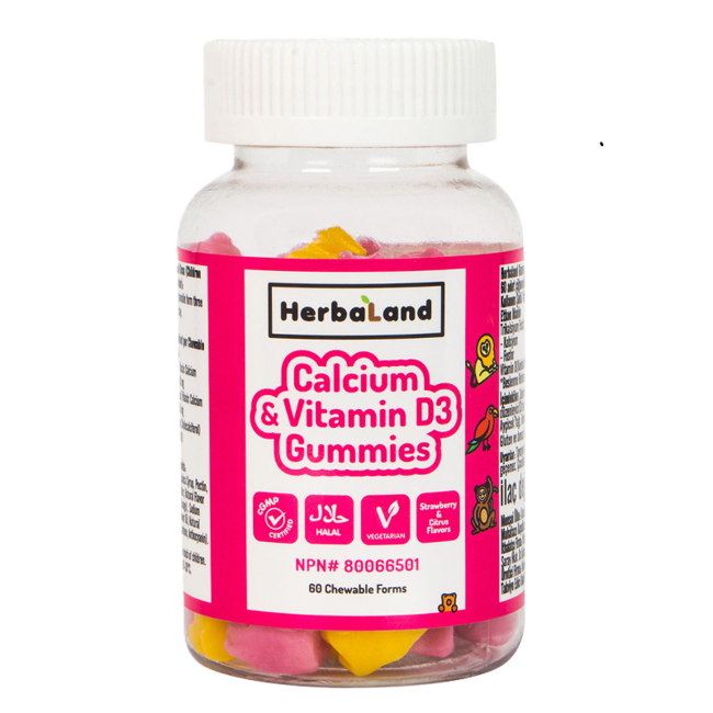 Herbaland  Calcium en Vitamine D3 voor kinderen 60 Gummies