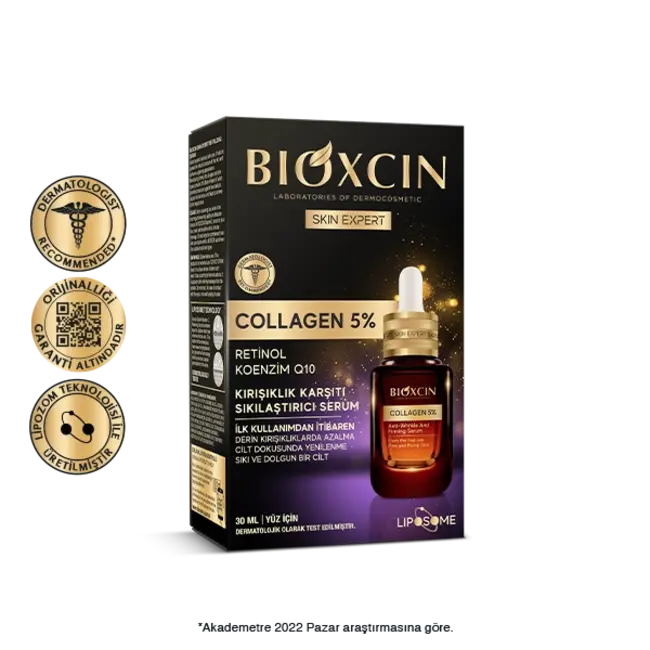Bioxcin Collagen 5% Yoğun Bakım Serumu - Cilt Sıkılaştırıcı ve Kırışıklık Karşıtı