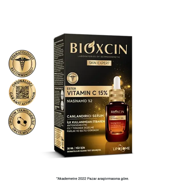 Bioxcin Ester Vitamin C 15% Niacinamid (B3) Revitalisierendes Serum 30 ml