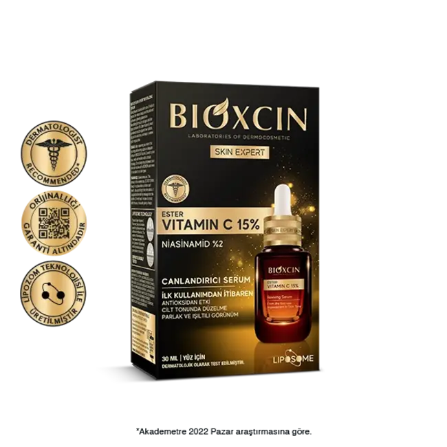 Bioxcin Ester Vitamin C 15% ve Niasinamid (B3)  Canlandırıcı Serum 30 ml