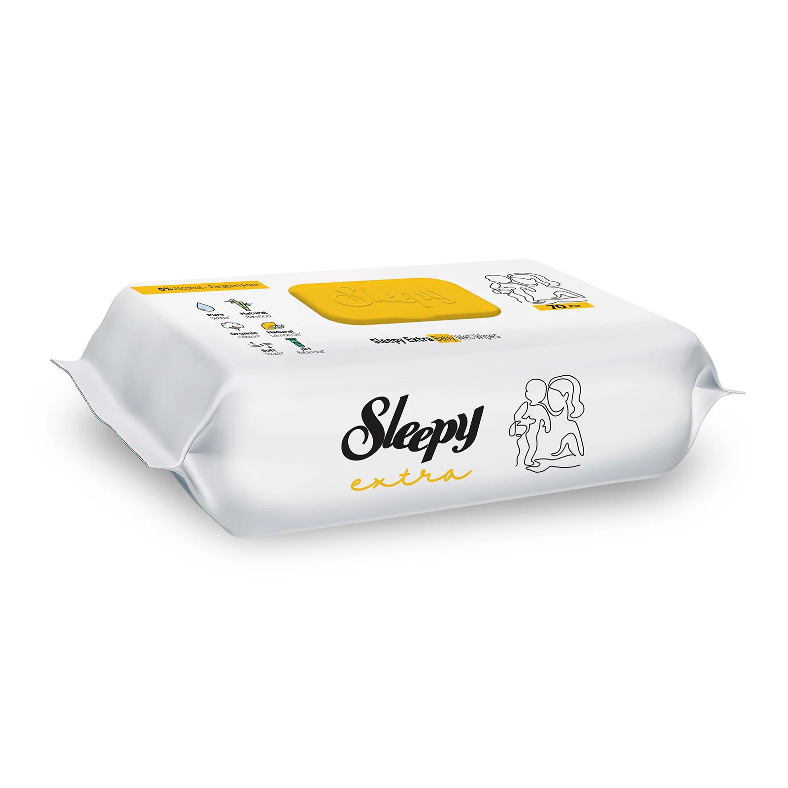 SLEEPY Extra Влажни марамчиња, 70 марамчиња