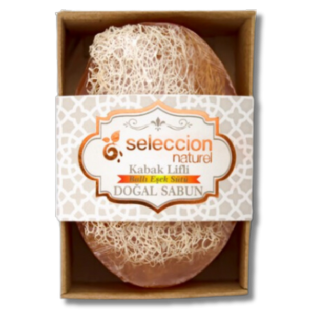 Seleccion Naturel Savon au Lait d'Ânesse Fibre de Citrouille Naturelle au Miel 120 g