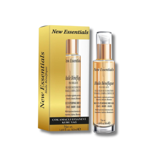 New Essentials New Essentials Huile Hydratante et Réparatrice Sèche - 50 ml (Soin Capillaire, Cutané et Corporel)