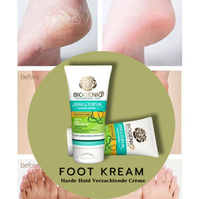 Biogeniq Fuß- & Fersencreme 50 ml (Für trockene, rissige und verhärtete Füße und Fersen)