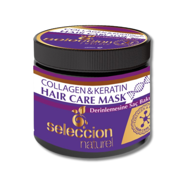 Seleccion Naturel Kollagen & Keratin Shampoo  1000ml + Conditioner 1000ml + Flüssig-Conditioner  200ml + Haarkur 250ml