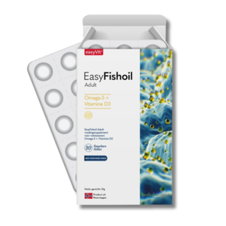EasyVit EasyFishoil Adult Omega-3 en Vitamine D3 Kauwtabletten (Voor volwassenen)