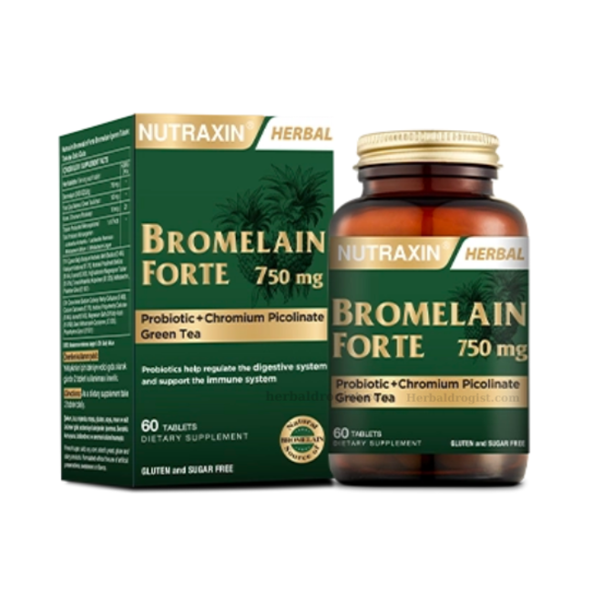 Nutraxin   Bromelain Forte 60 tablet (Diyet-genel sağlık)