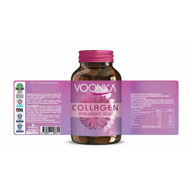 Voonka   Collagen Hyaluronsäure 32 Tabletten