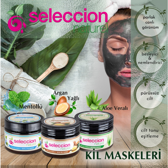 Seleccion Naturel Mentollü Doğal Kil Maskesi 450 ml
