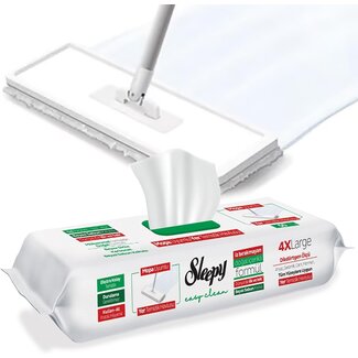 Sleepy Chiffon de nettoyage de sol compatible avec Easy Clean Mop, avec savon blanc, 50 feuilles