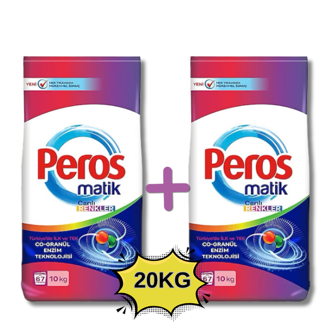 Peros Matic Waspoederwasmiddel voor gekleurde was 10 Kg 67 Wasbeurten