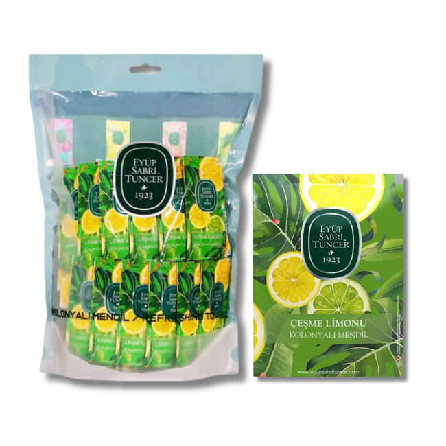 Eyup  Sabri Tuncer Çeşme Lemon Keulen-doekjes, 50 stuks (groot formaat)