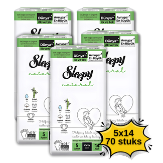 Sleepy Natürliche Ultra Sensitive Windeln Größe 5 Junior (11-18 kg) - 14 Stück