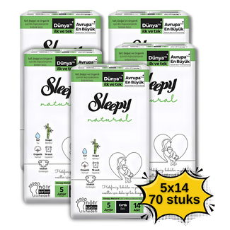 Sleepy Natural Ultra Gevoelige Luiers Maat 5 Junior (11-18 Kg) - 14 Stuks