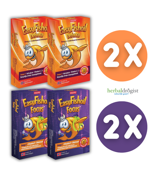 EasyVit-EasyFishOil EasyFishOil Pack de 4 Défense & Concentration