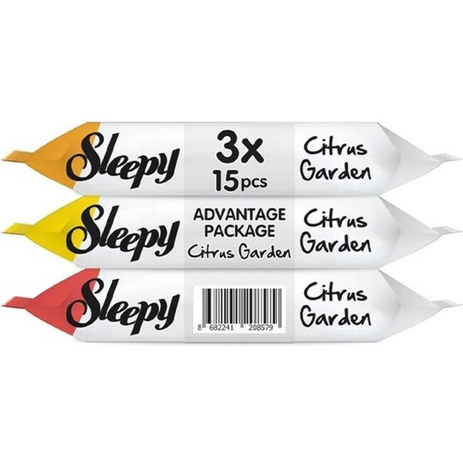 Citrus Garden Wet Wipes 3x15 (45 Sheets) – Orange, Lemon and Grapefruit Scented