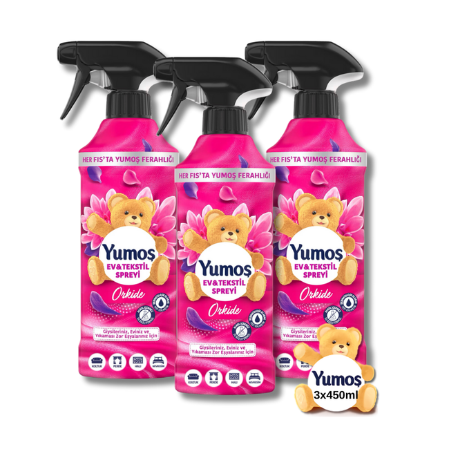 Yumos Orchid Textiel- & Interieurspray 450 ml – Voor Huis, Kleding en Auto