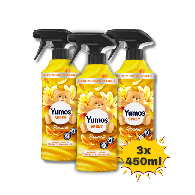 Yumos Textiel- & Roomspray Kamperfoelie 450 ml – Multifunctionele Verfrissingsspray voor Thuis, Kleding, Banken, Gordijnen en Auto-interieur