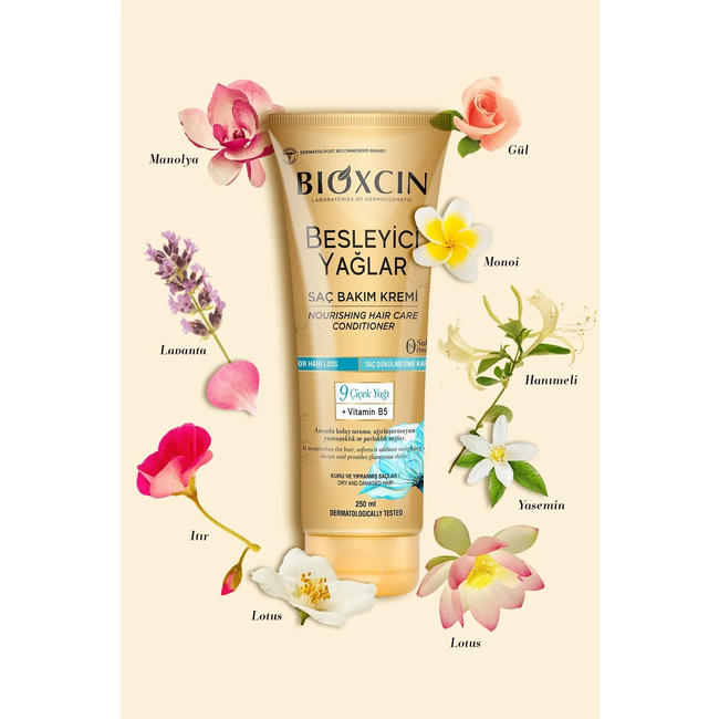 Bioxcin Nourishing Oils 250 ml Hair Care Cream – Intensive Care for Dry & Damaged Hair