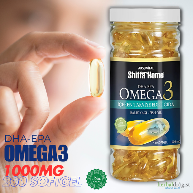AksuVital Shiffa Home Omega 3 Balık Yağı 1000mg 200 Softjel