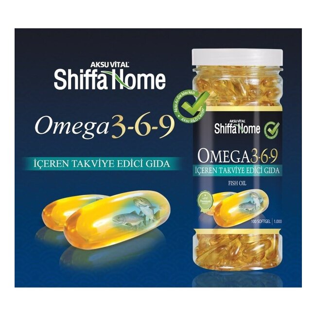 AksuVital Omega 3-6-9 Softgel – EPA+DHA Fish Oil & Plant-Based Oils – 200 Softgels