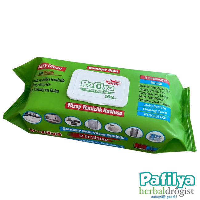 Pafilya Lingettes de nettoyage de surface avec savon & silicone, 102 pièces