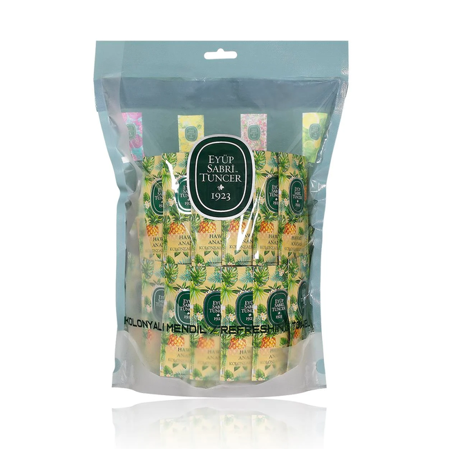 Eyup  Sabri Tuncer  Lingettes Parfumées Ananas Hawaii - 150 pièces (Petit Format)