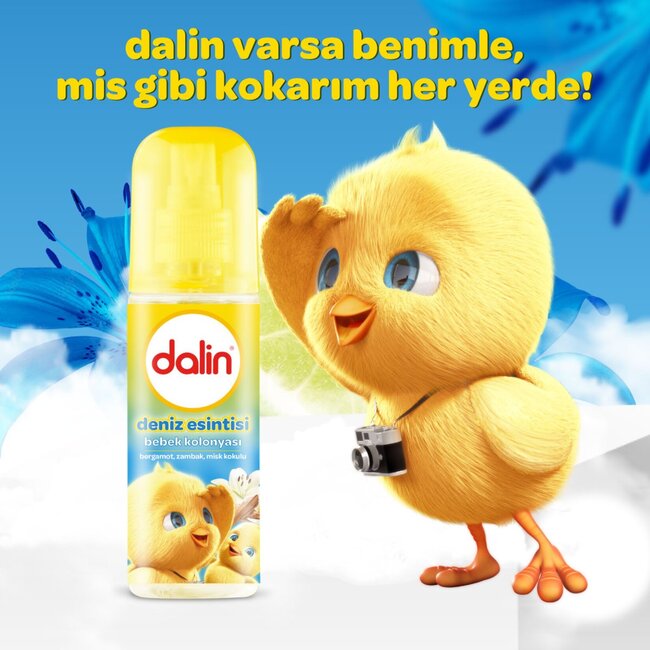 Dalin Deniz Esintisi Bebek Kolonyası 150 ml – Bebeklerinizi Taze ve Ferah Tutun