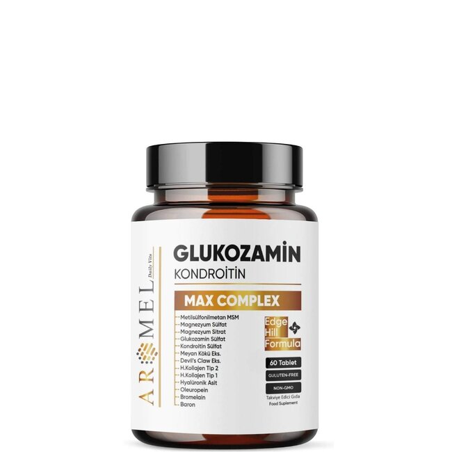 Aromel Glucosamin Chondroitin MSM, Max Komplex | 60 Tabletten | UK-Formel