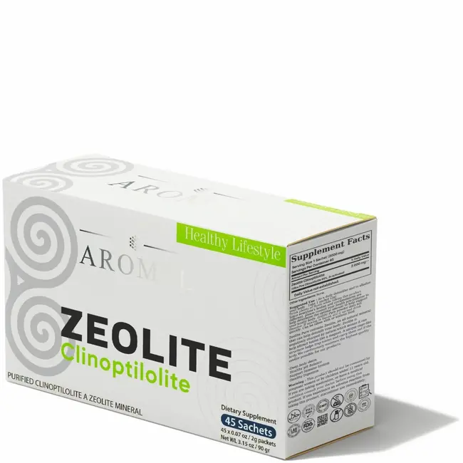 Aromel Zeolita en Polvo | 45 Sobres | Zeolita Activa Micronizada | Zeolita Clinoptilolita